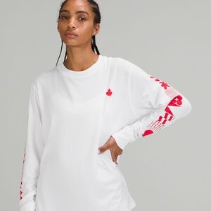 Lululemon⎜Team Canada All Yours Long Sleeve Shirt *CPC Logo⎜White